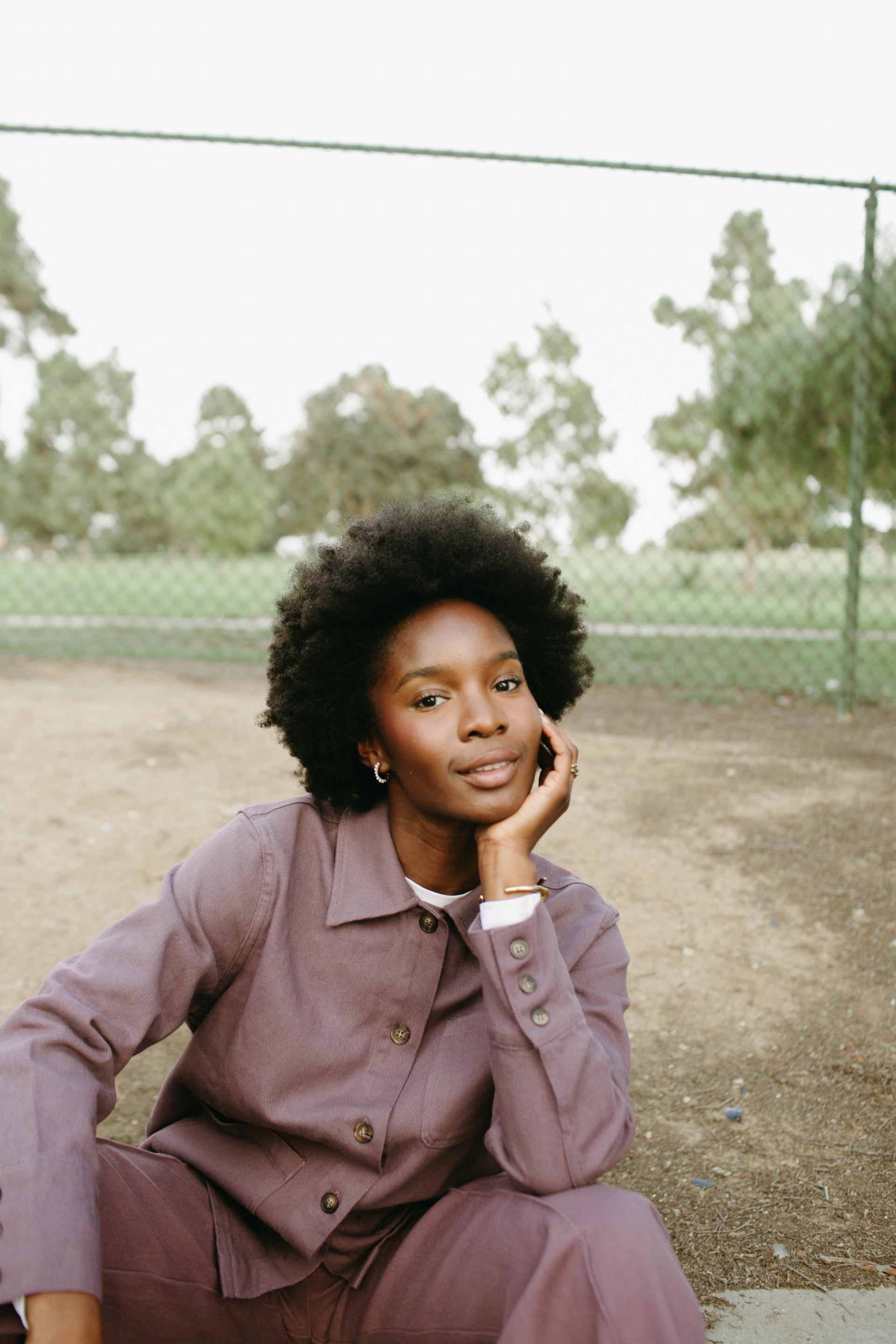 Aubergine Chore Coat